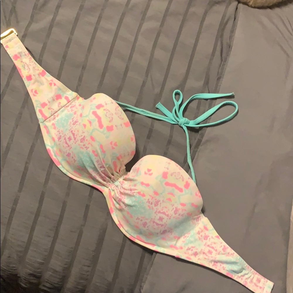 Neon multi color Victoria Secret Bikini Top